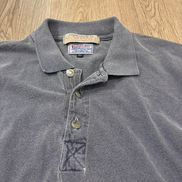Sundance Other - Vtg Sundance Catalog x True Grit Polo Shirt Worn Blue/Gray Men’s XL Made‎ In USA